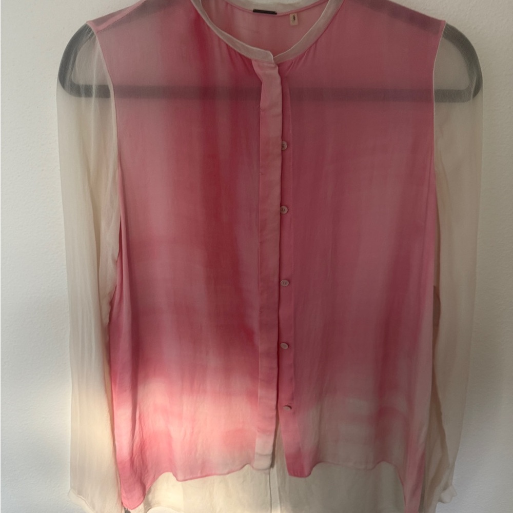 Pink Ombre Sheer Women's Top